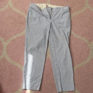 Jcrew size 4 blue white striped pants